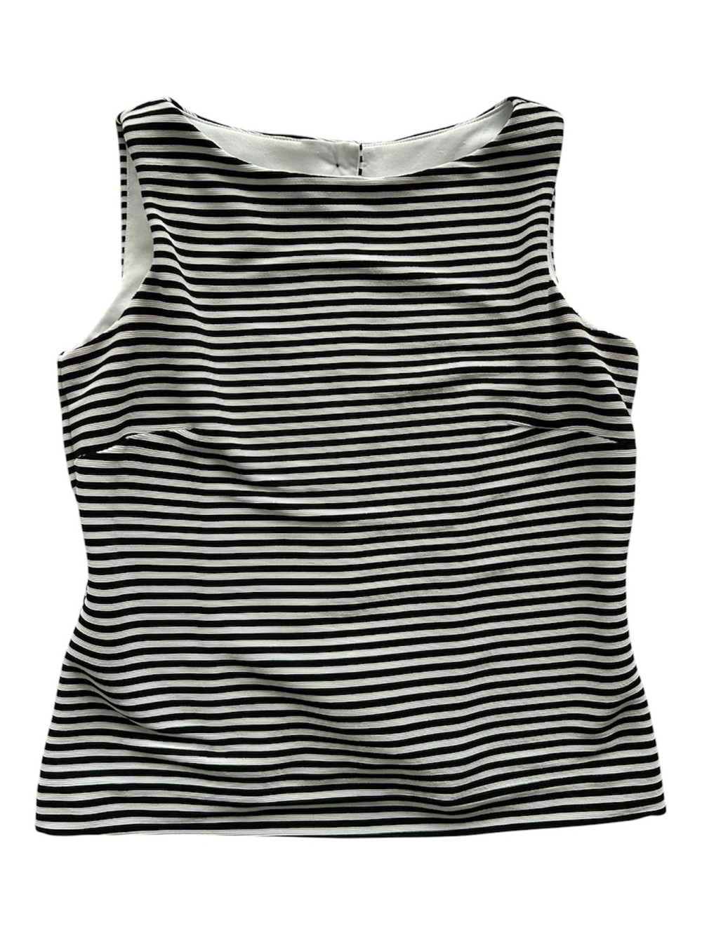 Vintage David Warren Petites New York Striped Sleeveless Boatneck Top (19” PTP) - Picture 12 of 16